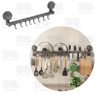 Suporte Com 10 Ganchos Com Ventosa B-Max F1590