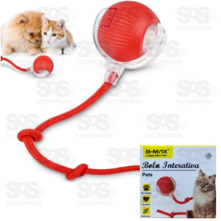 Bola Interativa Pet Com Luzes Recarregável B-Max F1689
