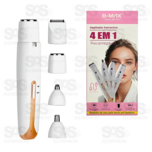 Mini Depilador Portátil Indolor Recarregável 4 Cabeças BM-C072