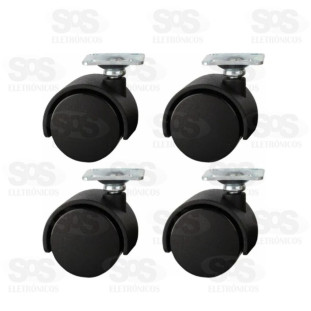 Kit de Rodízio Giratório 40mm 4 Peças Home & More HM-698