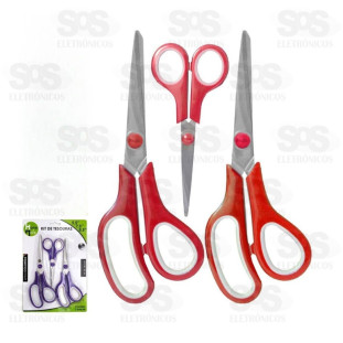 Kit 3 Tesouras Multiuso 5,5/7,5 e 8,5 Polegadas HM-134