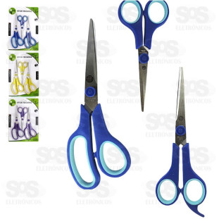 Kit 3 Tesouras Multiuso 5,5/7 e 7,5 Polegadas HM-133