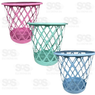 Cesto Telado 10 Litros Colorido Plasmarc 420