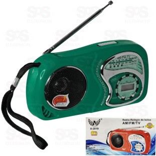 Mini Rádio Portátil 3W Com Relógio Altomex A-2019