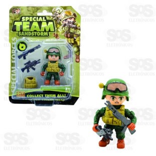 Boneco de Montar Forças Especiais Cartelado Toy King TK-AB8131