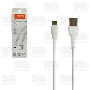 Cabo De Carregamento Turbo Type C 1 Metro Kaidi KD-17C