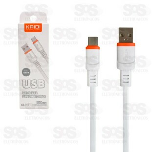 Cabo De Carregamento Type C 1 Metro Kaidi KD-31C
