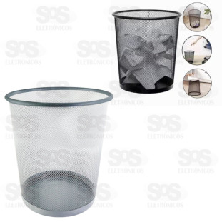 Lixeira Metal Aramado Telada 27x23cm Onyx 6230