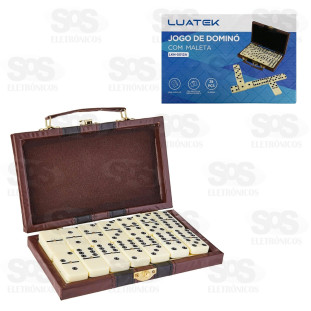 Dominó Com Maleta 28 Peças Lisas Luatek LKN-5012A