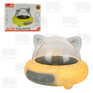 Luminária Com Caixa de Som Nave Espacial Eletromex EL-1069