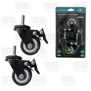 Rodízio Giratório Com Freio 2 Peças Luatek LWJ-PC1918