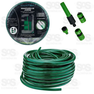 Mangueira de Jardim  PVC Reforçado 3 Camadas Conexões 20 Metros Luatek 