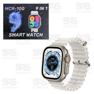 Relógio Smartwatch 49MM Com 9 Pulseiras MCR-100