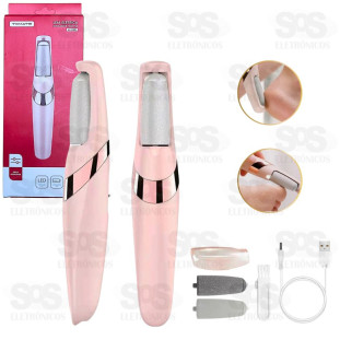 Lixador de Pé Elétrico Recarregável Tomate MK-M001