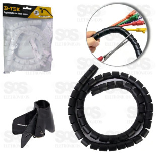 Organizador de Cabos Espiral 1m X 20 mm B-Tek BT-600