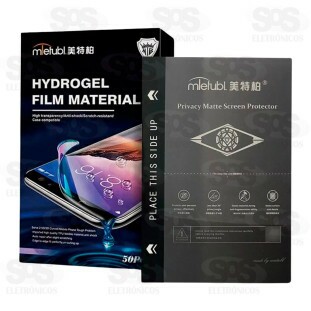 Pacote 50 Folhas Protetoras De Telas HD Privacidade Hidrogel 18x12CM	