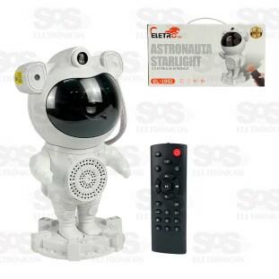 Projetor Astronauta De Galáxia Estrelada Caixa De Som Eletromex EL-1951