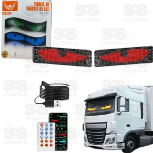 Kit 2 Painel Smart de LED 16X96CM Com 1.536 LEDS Altomex AL-Q13