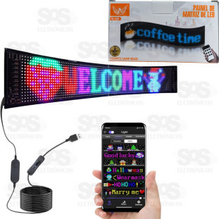 Painel Smart de LED 16X96CM Com 1.536 LEDS Altomex AL-Q8