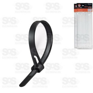 Abraçadeira De Nylon Reutilizável 4,8mmx300  Com 50 Unidades TRY-0089