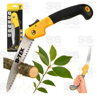 Serrote Dobrável Cabo Emborrachado Para Poda E Jardim B-Tek BT-532