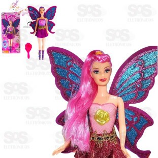 Boneca Fada Com Luz e Som Toy King TK-1807