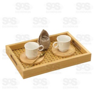 Bandeja MDF Retangular Fundo de Treliça 30x20cm Top Útil TOP2204