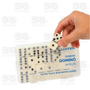 Dominó 28 Peças Borda Lisa  Luatek LKN-5008