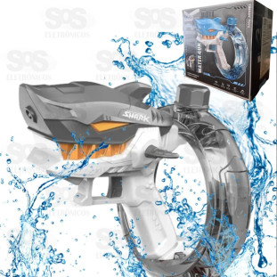 Arma Brinquedo de água Tubarão Elétrica Recarregável BJG00010