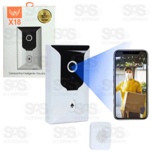Campainha Sem Fio Inteligente Residencial Com Câmera Altomex X18