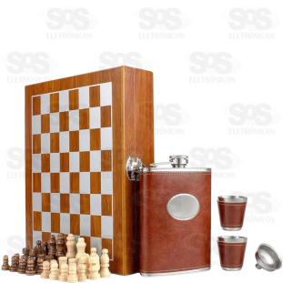 Jogo de Xadrez e Kit Bebida Luatek LK-CD24