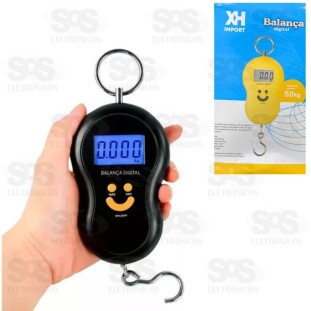 Balança Digital Pêndulo Gancho Capacidade 50kg XH50