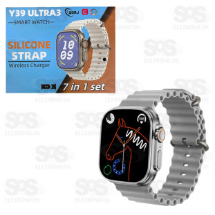 Relógio Smartwatch 49MM Com 7 Pulseiras Y39 Ultra 3
