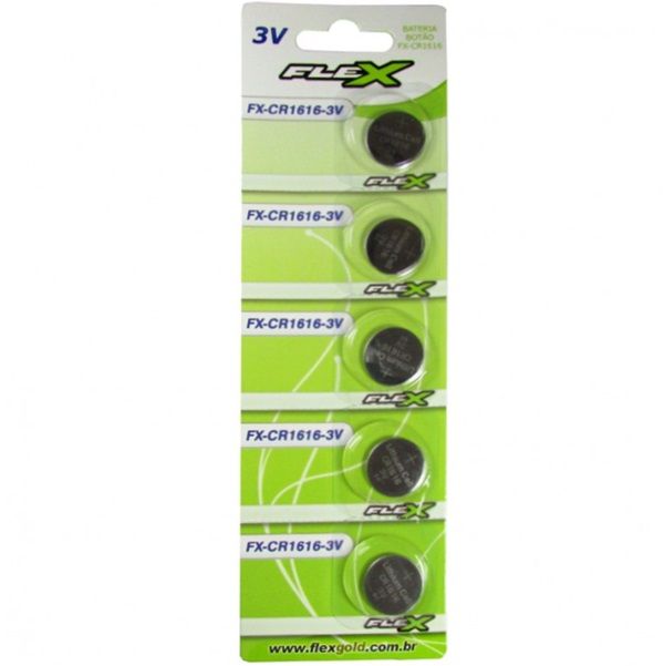 Bateria Moeda 1616 3V Cartela Com 5 Unidades