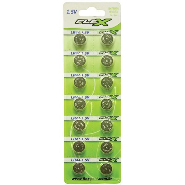 BATERIA BOTÃO LR44 /AG 13 CARTELA COM 14 UNIDADES