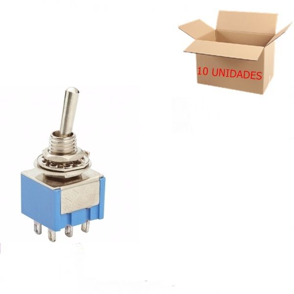 Chave Alavanca Mts 203 6a 6 Terminais 125v Com 10 Unidades