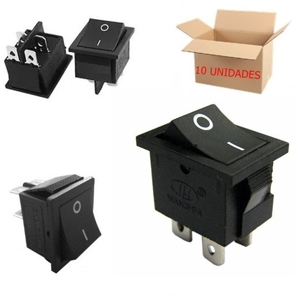 CHAVE GANGORRA PRETA KCD4-201 4T 16/20A 250V COM 10 UNIDADES