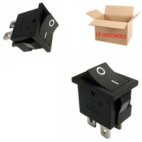 Chave Gangorra KCD1-104 4T 2/8A 250V Com 10 Unidades