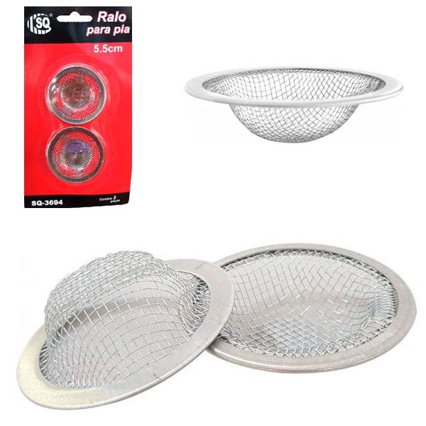 Ralo para Pia 5.5 Cm Aço Com 2 Unidades SQ-3694