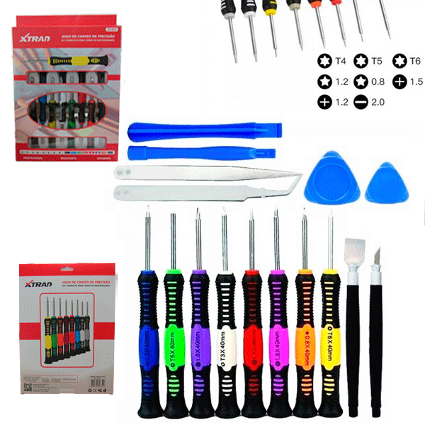 Kit Ferramenta para Manutenção de Celular 16 Peças XT832