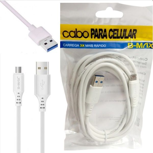 Cabo Micro USB V8 1 Metro Carga Rpida B-max 8601