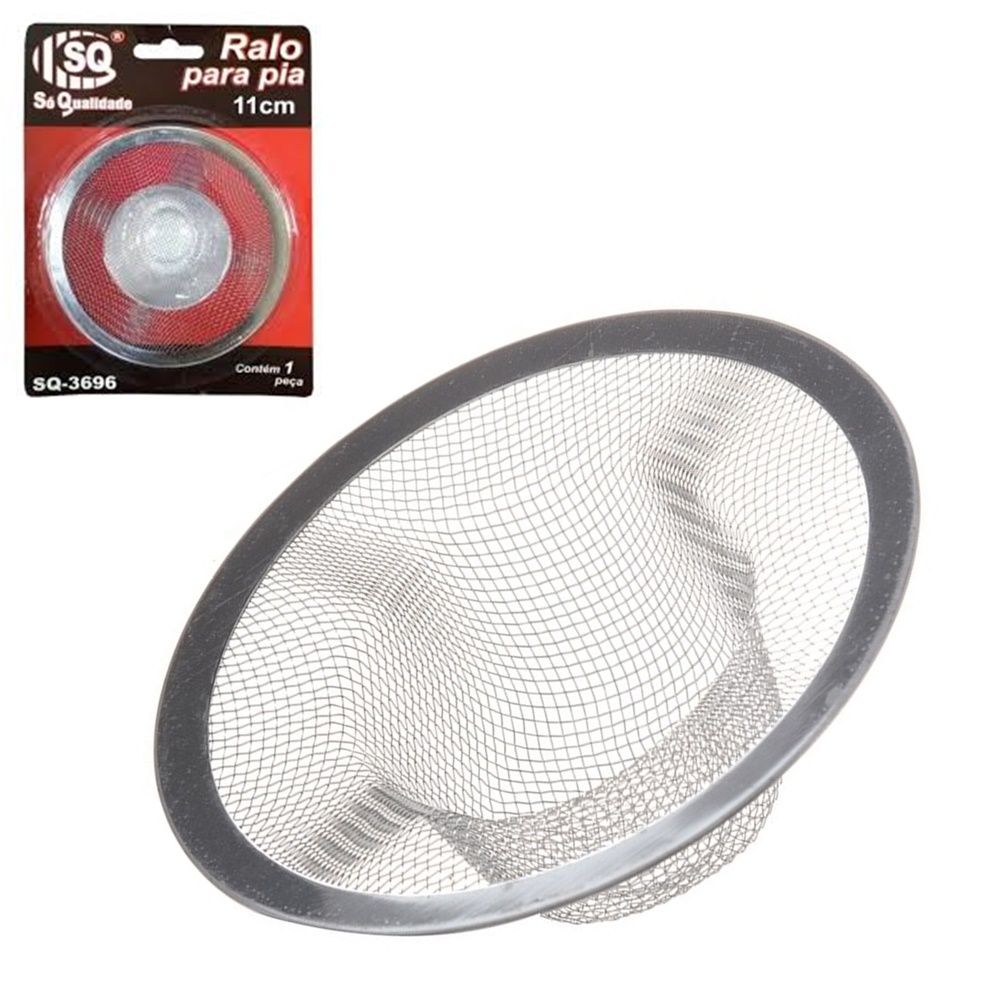 Ralo para Pia 11 Cm Aço Inox SQ-3696