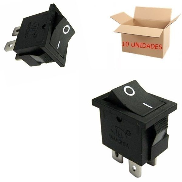 Chave Gangorra KCD1-104 4T 8A 250V Com 10 Unidades