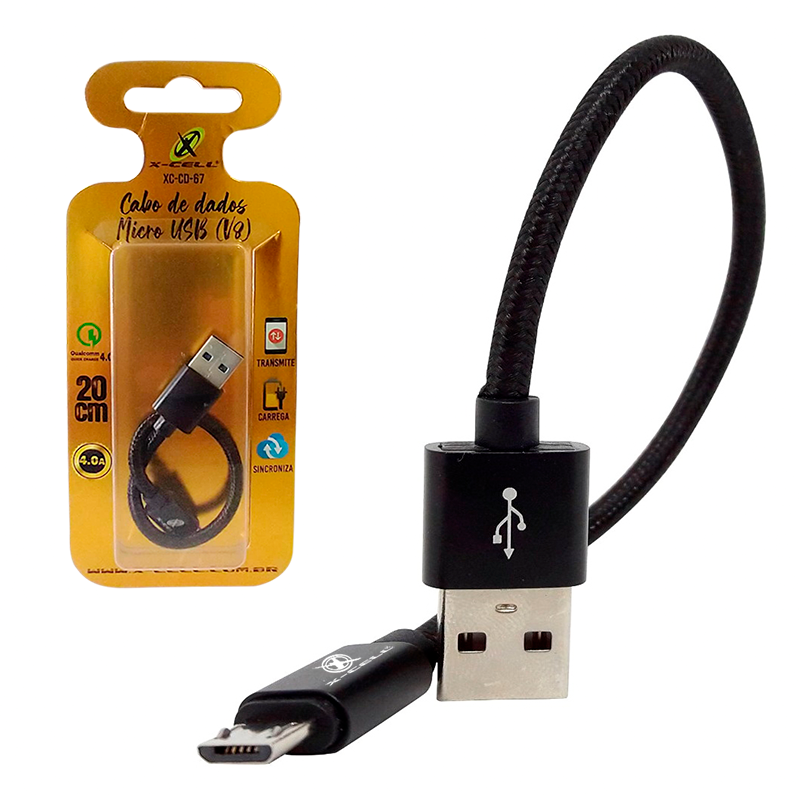 Cabo Micro USB V8 20cm 4.0A X-cell xc-cd67 