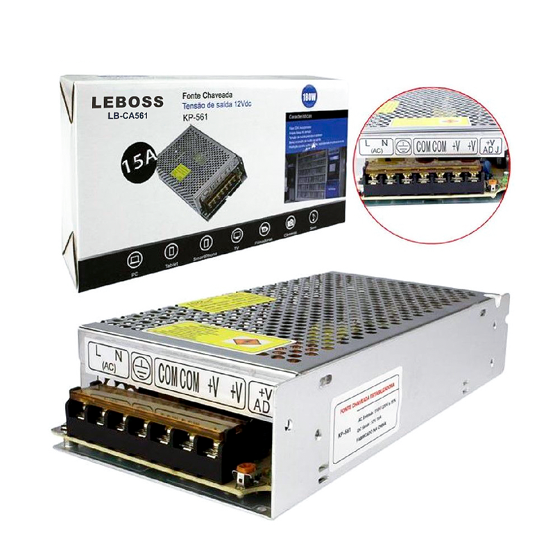 Fonte Chaveada 12V/15A 180W LB-CA561