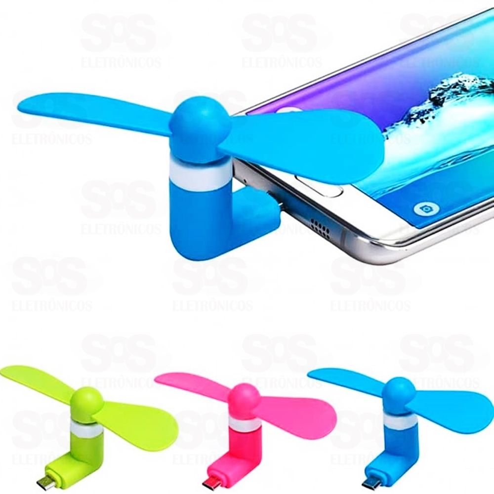 MIni Ventilador Para Celular Micro USB V8 cores variadas