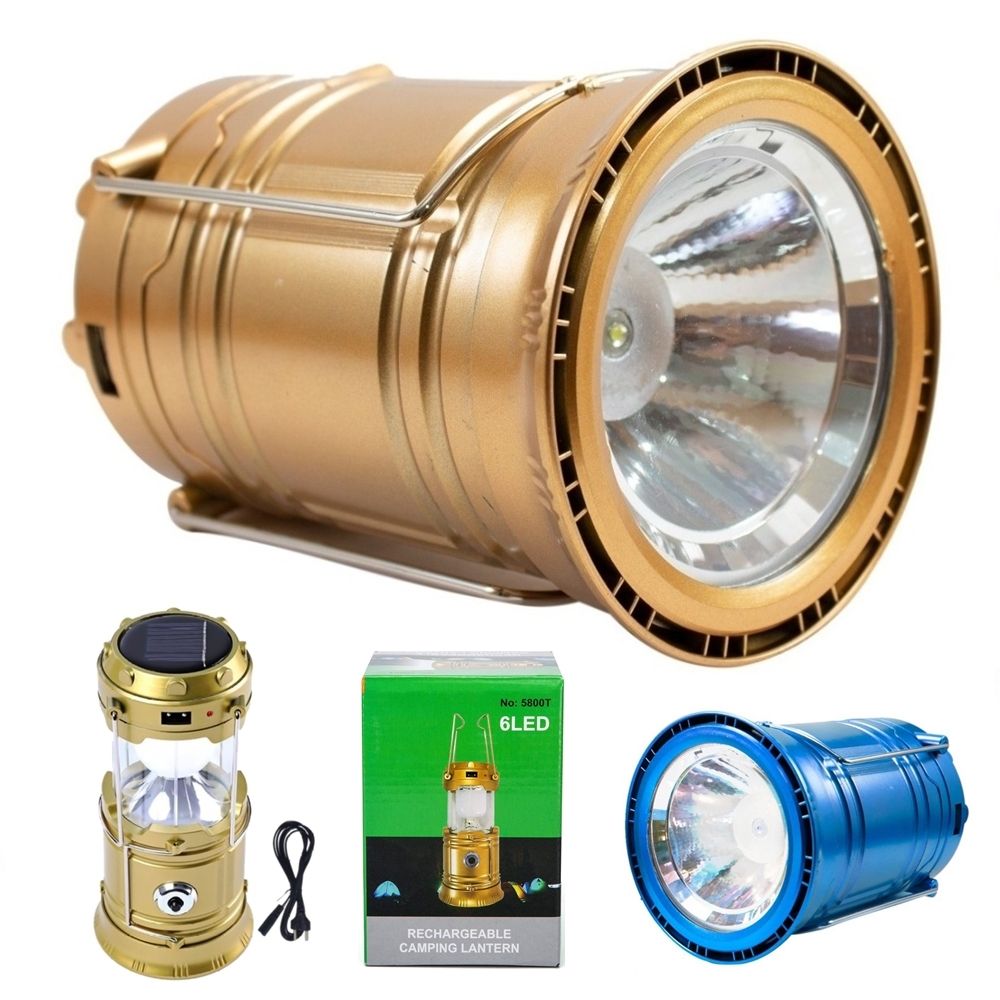 Lampião Lanterna 6 LEDs Recarregável Bt-5800t