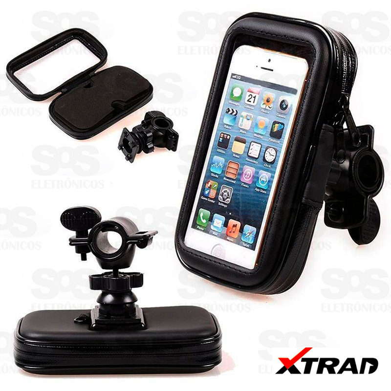 Suporte Estojo Celular e GPS para Moto e Bike 5.5 Xtrad