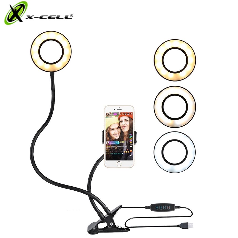 Iluminador Ring Light De Mesa Suporte De Celular X-cell xc-rl-01