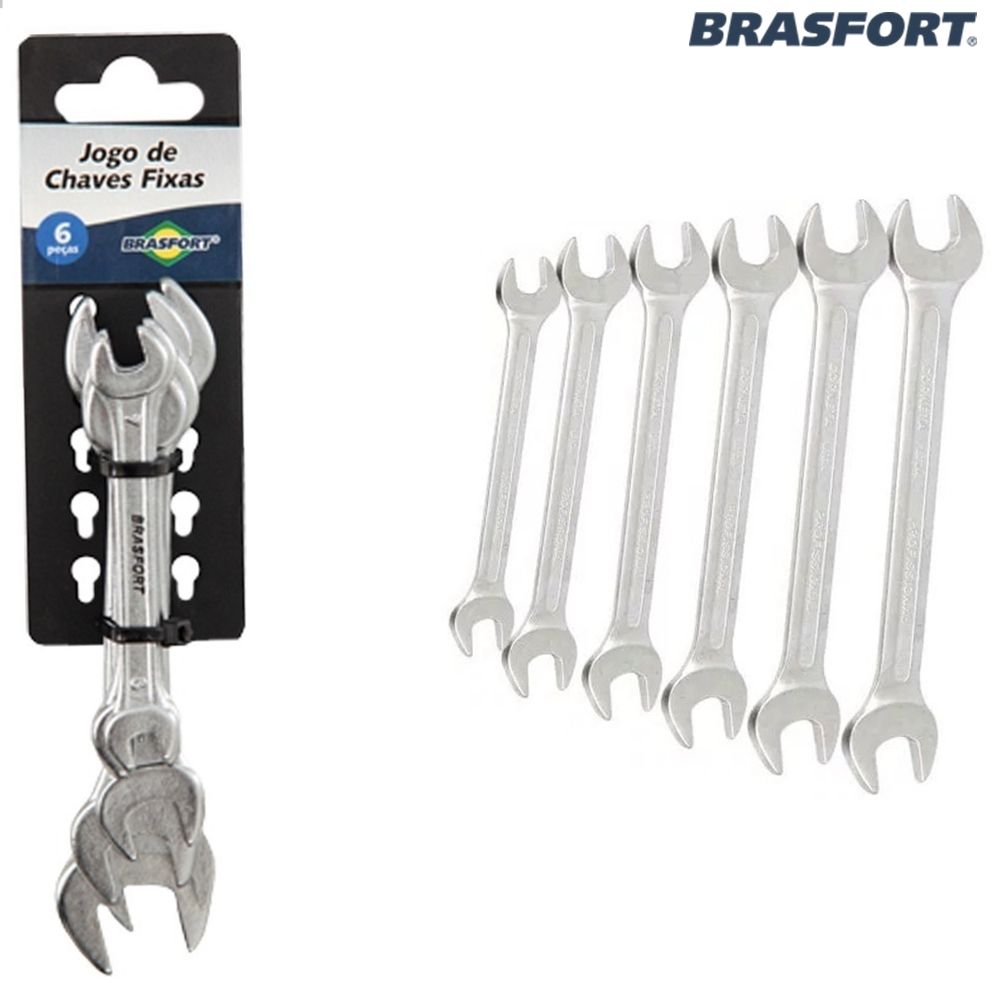 Chave Fixa 6 a 17mm Com 6 Peças Brasfort 6038
